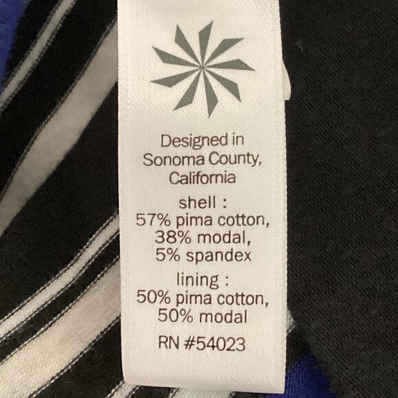 Athleta Midi Stripe Tank-Dress Sz XS Black #196F - Picture 10 of 11